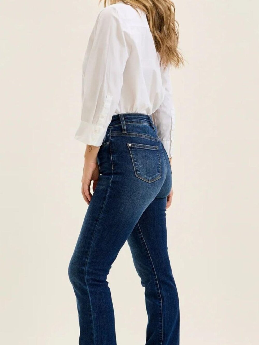 Judy Blue Los Angeles 18W Daisy Slit-Him Slim Bootcut
